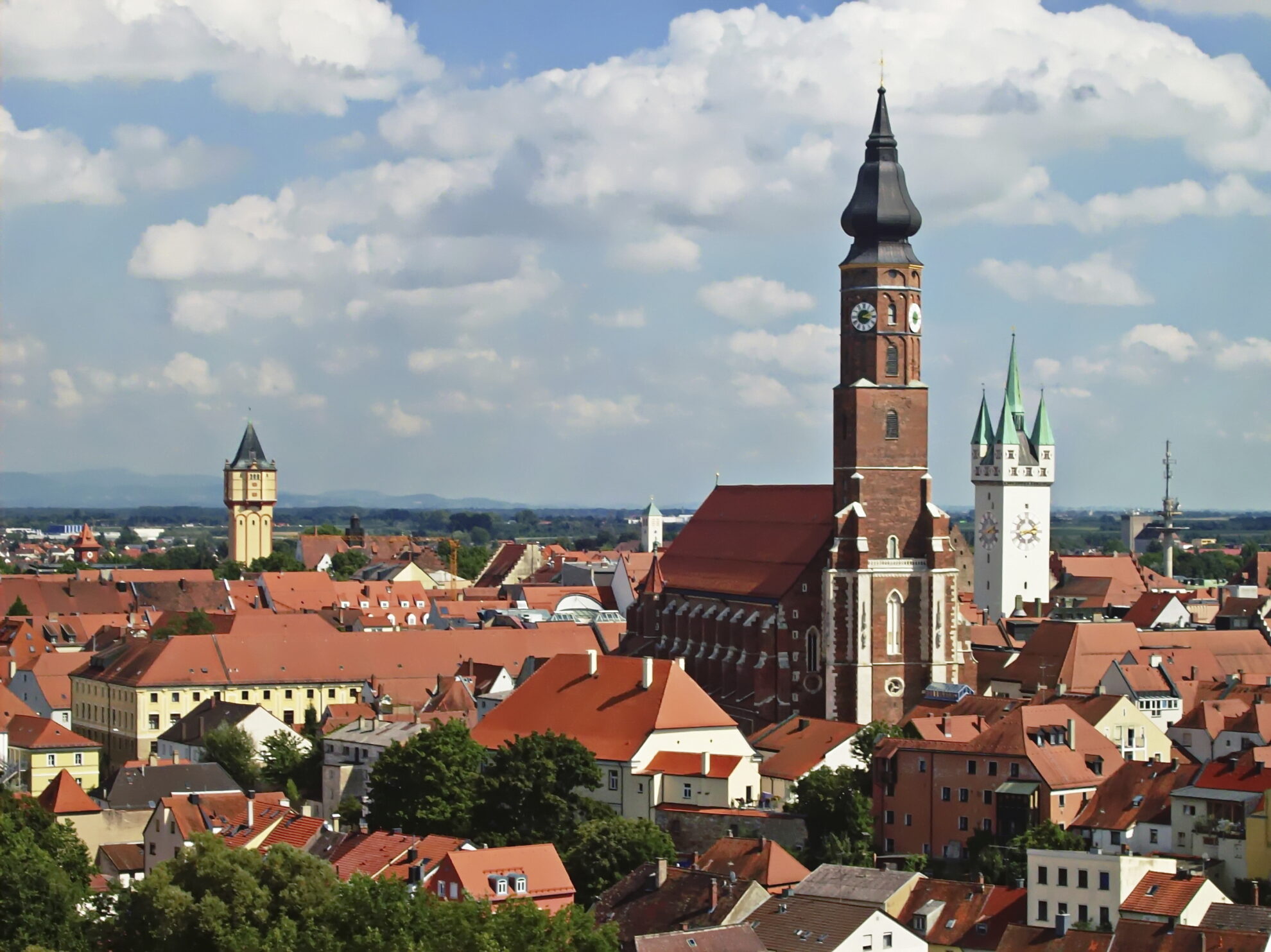 Über den Dächern von Straubing, Deutschland