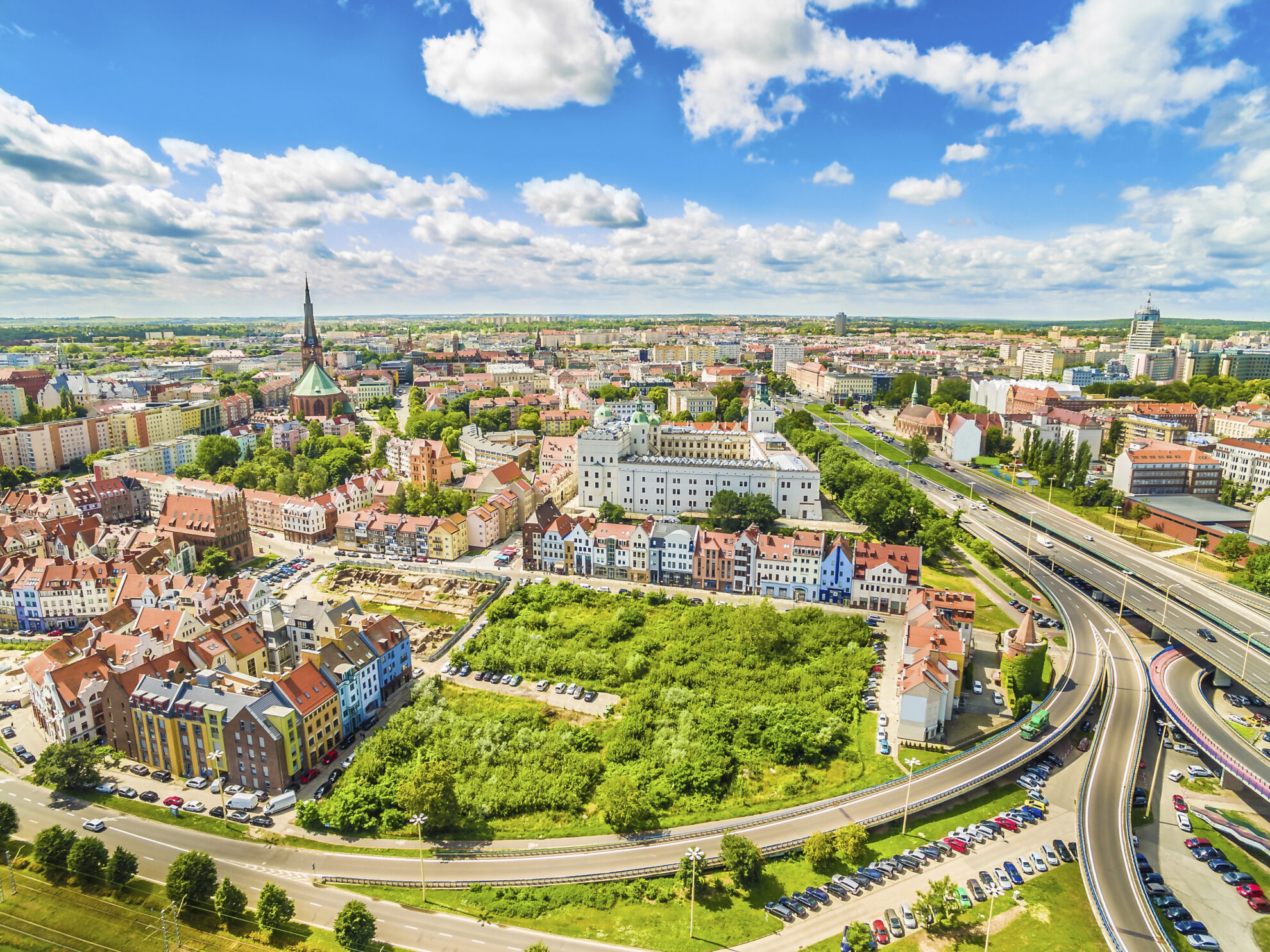 Luftaufnahme von Stettin, Polen