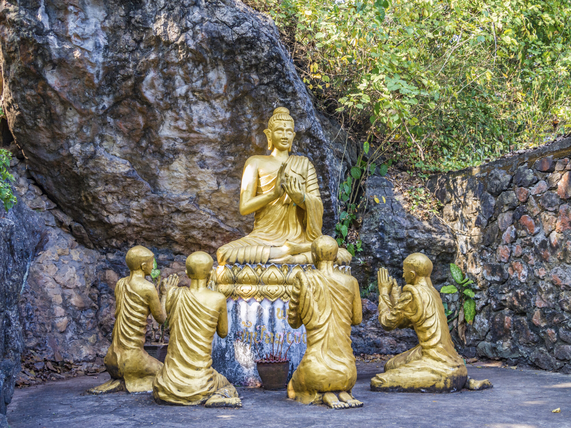 Buddha Statue auf Mount Phou Si, Laos
