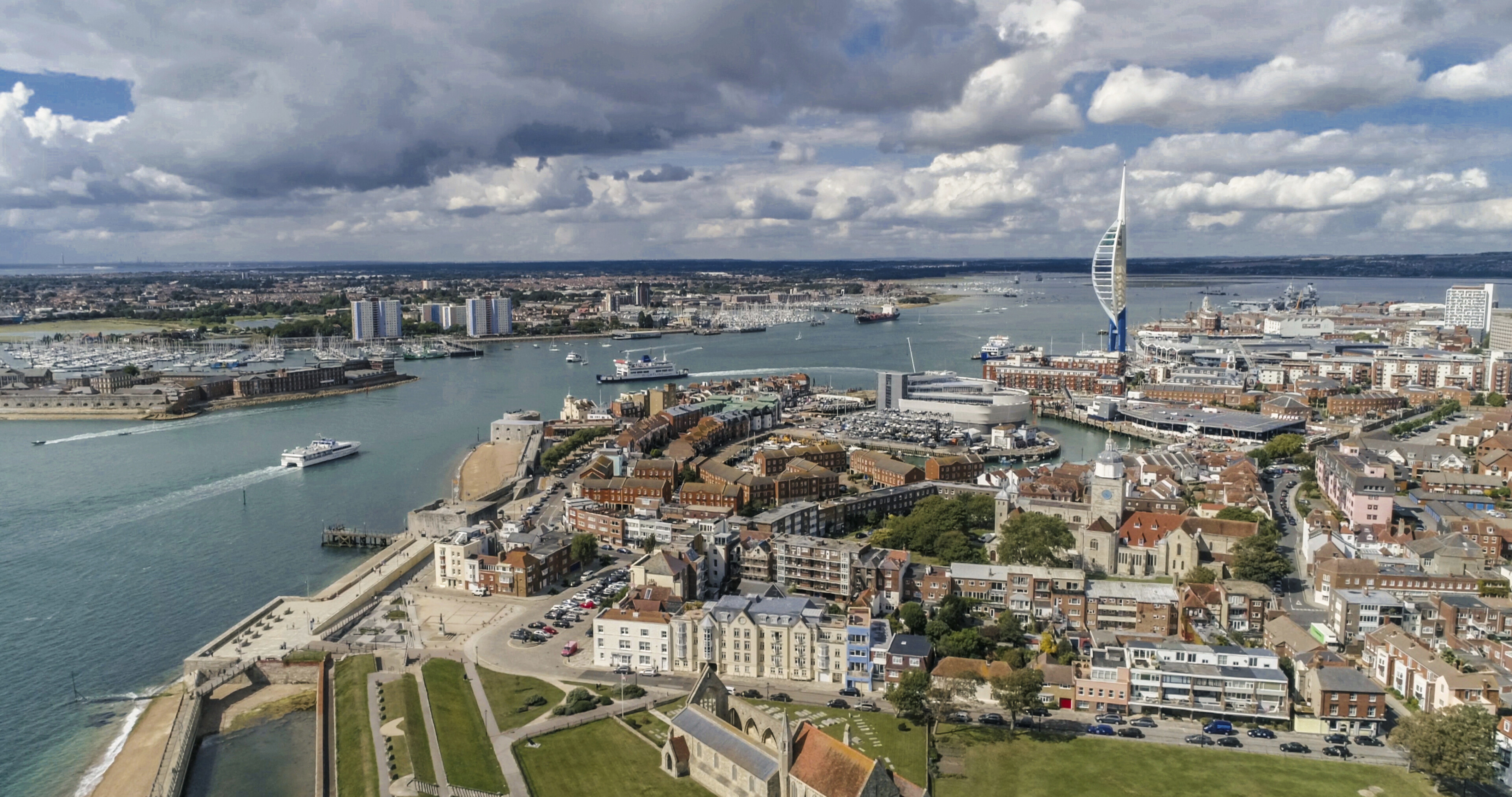 Luftaufnahme von Portsmouth, England