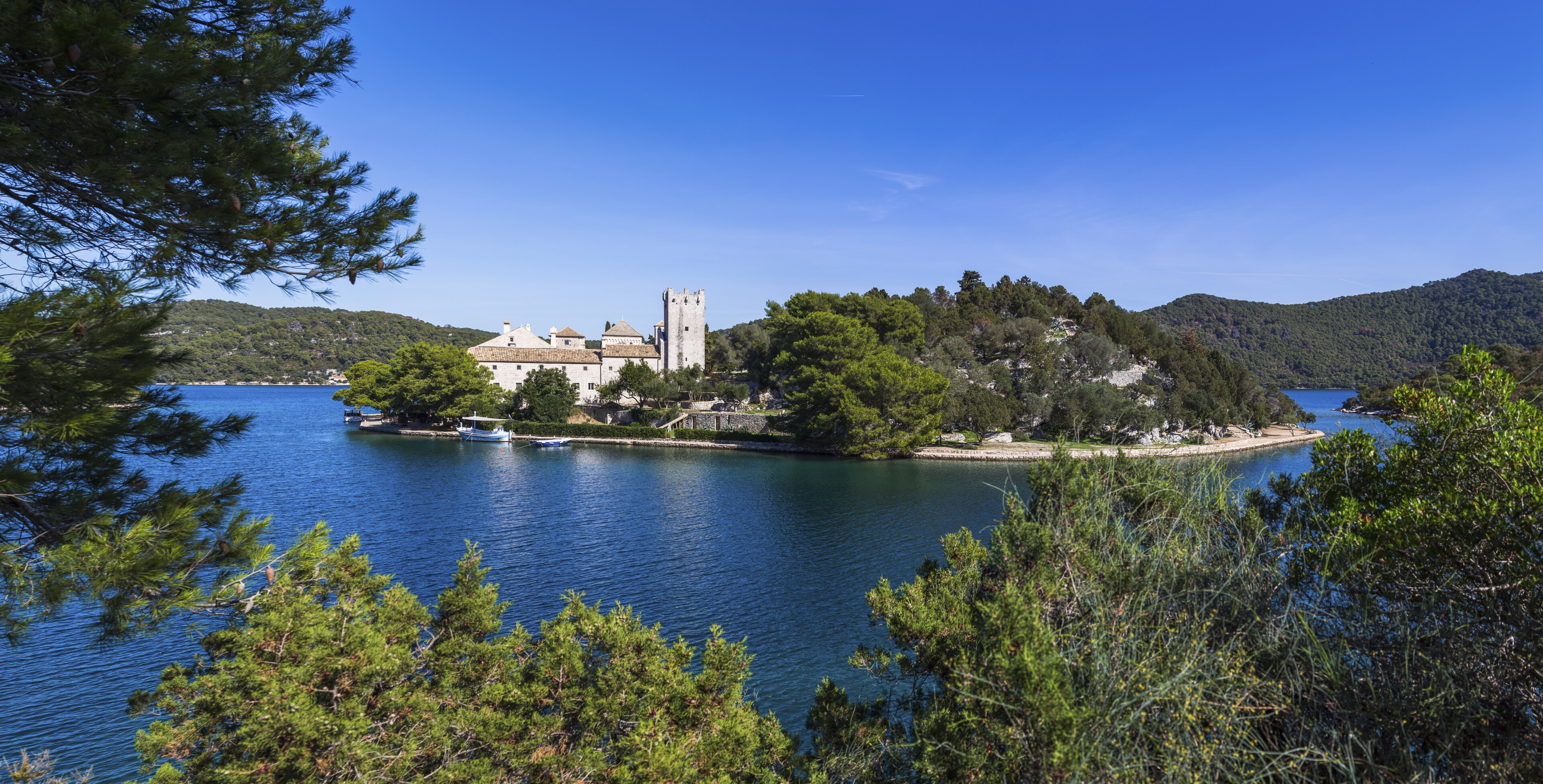 Das Kloster Sankt Marien auf der Insel Mljet, Kroatien