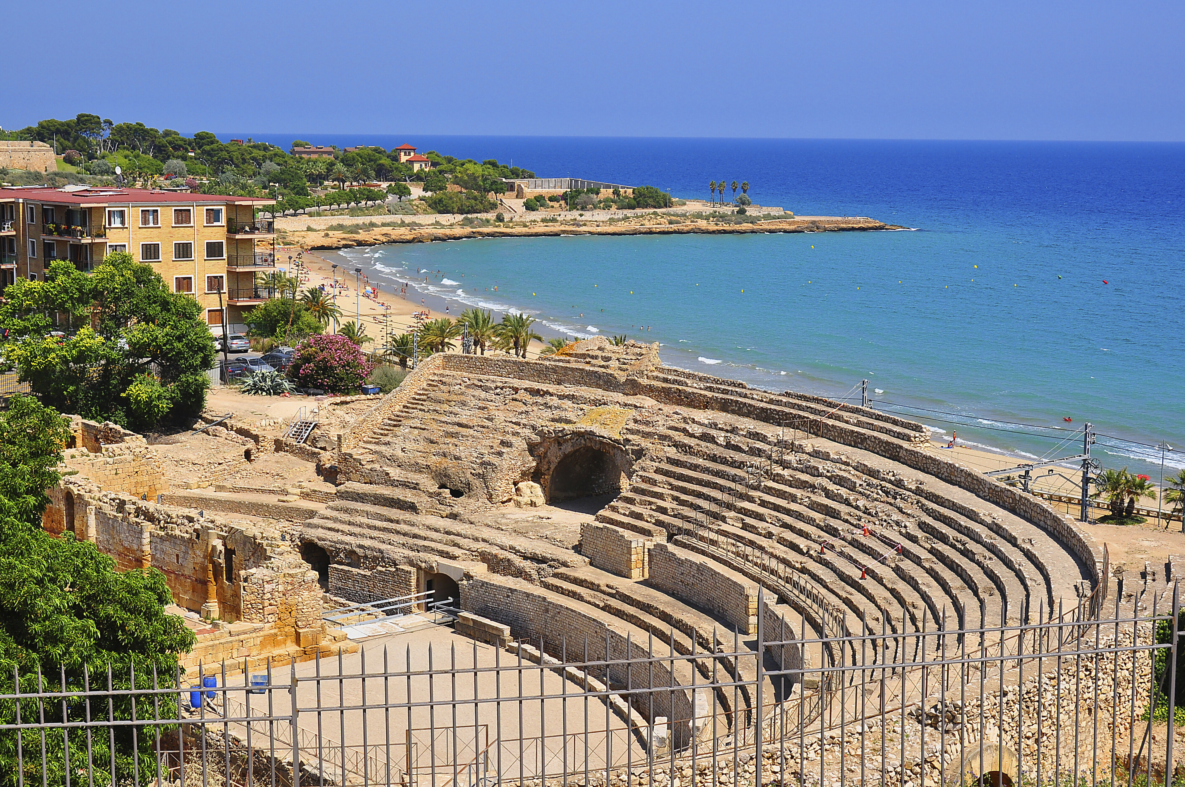 Ruinen des römischen Amphitheaters in Tarragona, Spanien