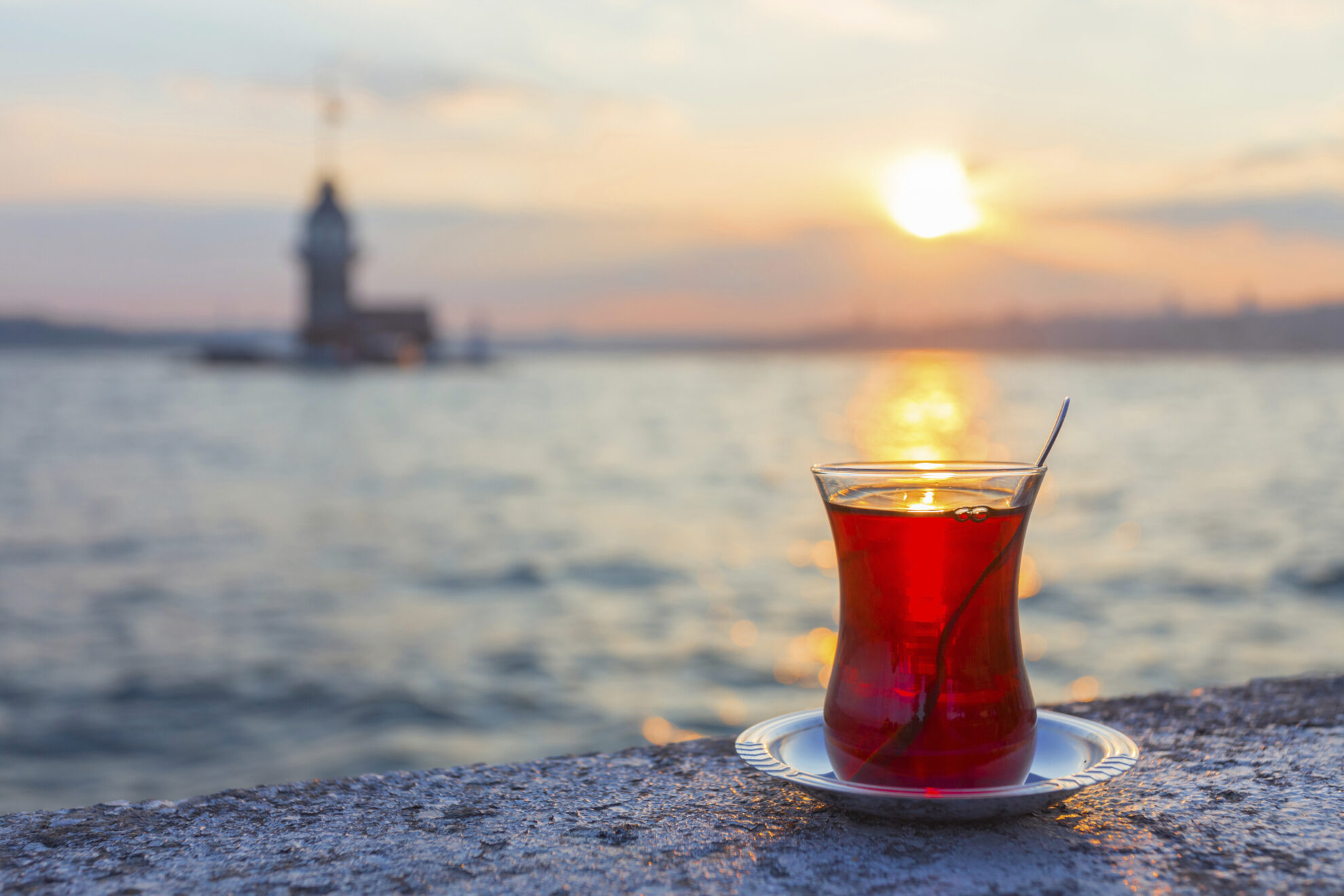 Abendlicher Tee mit Blick auf den Bosporus