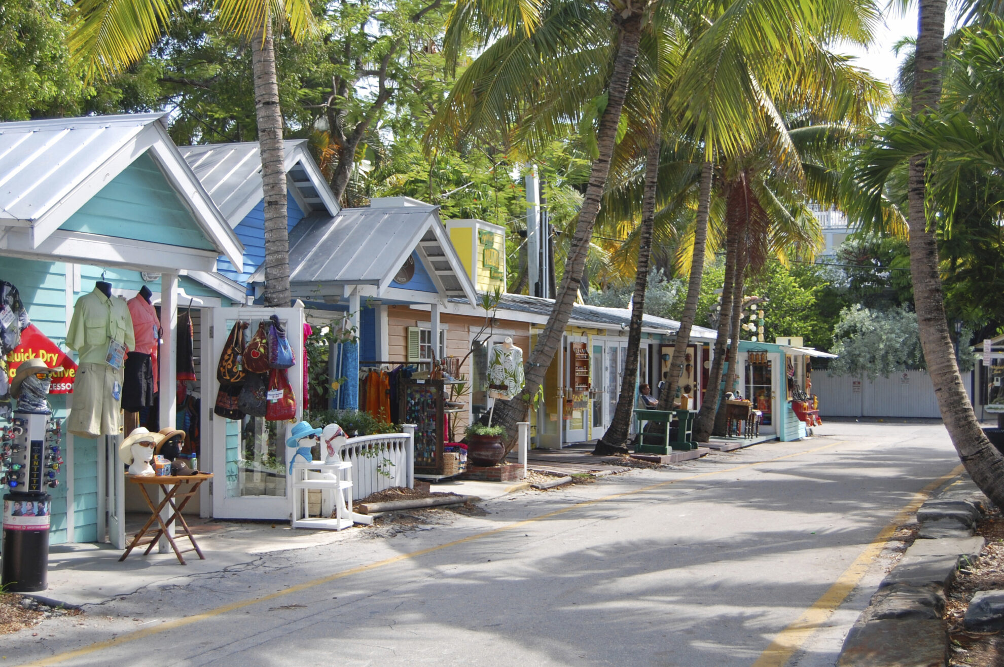 Kleine Ladenstraße in Key West, USA
