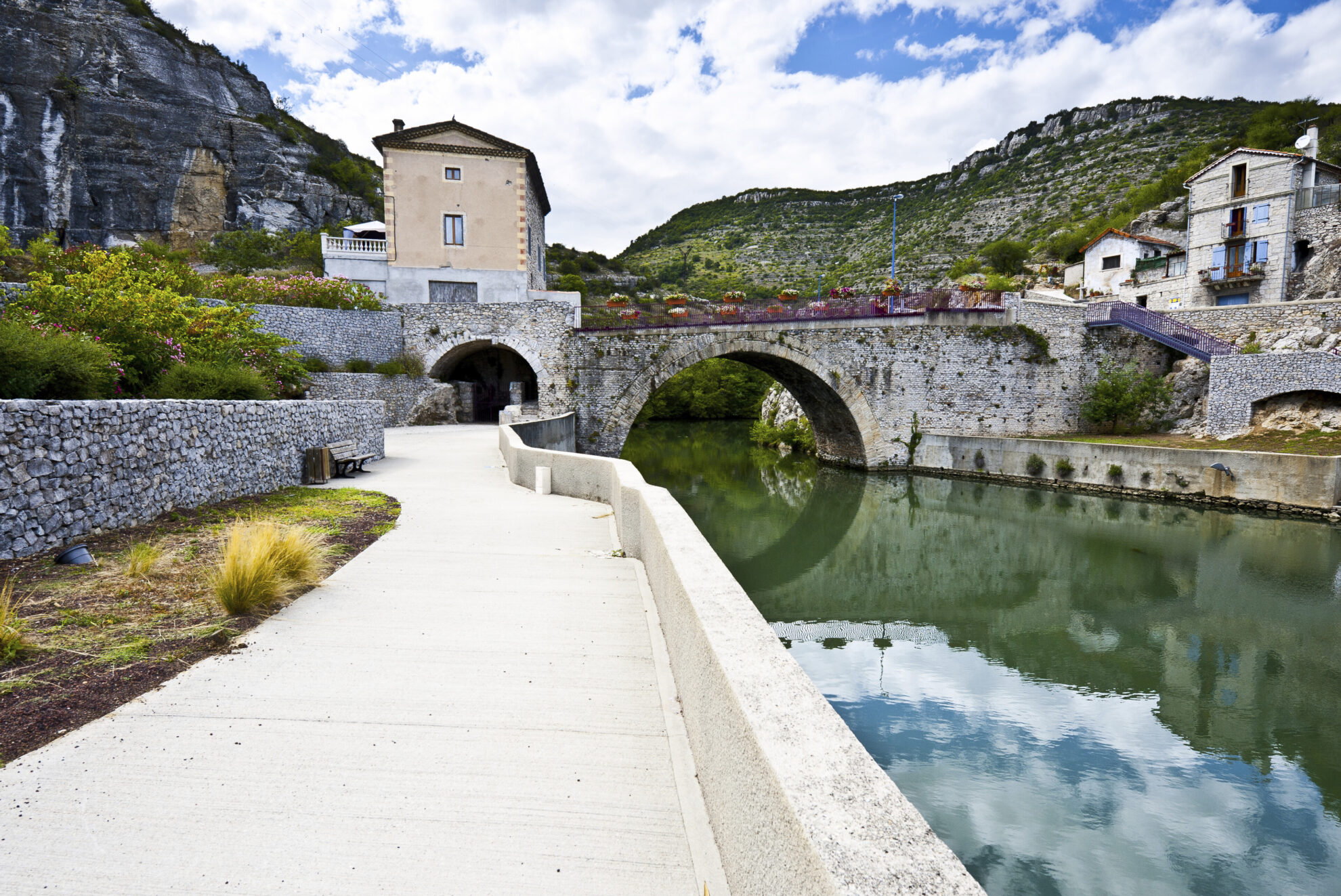 Promenade in Le Pouzin, Frankreich