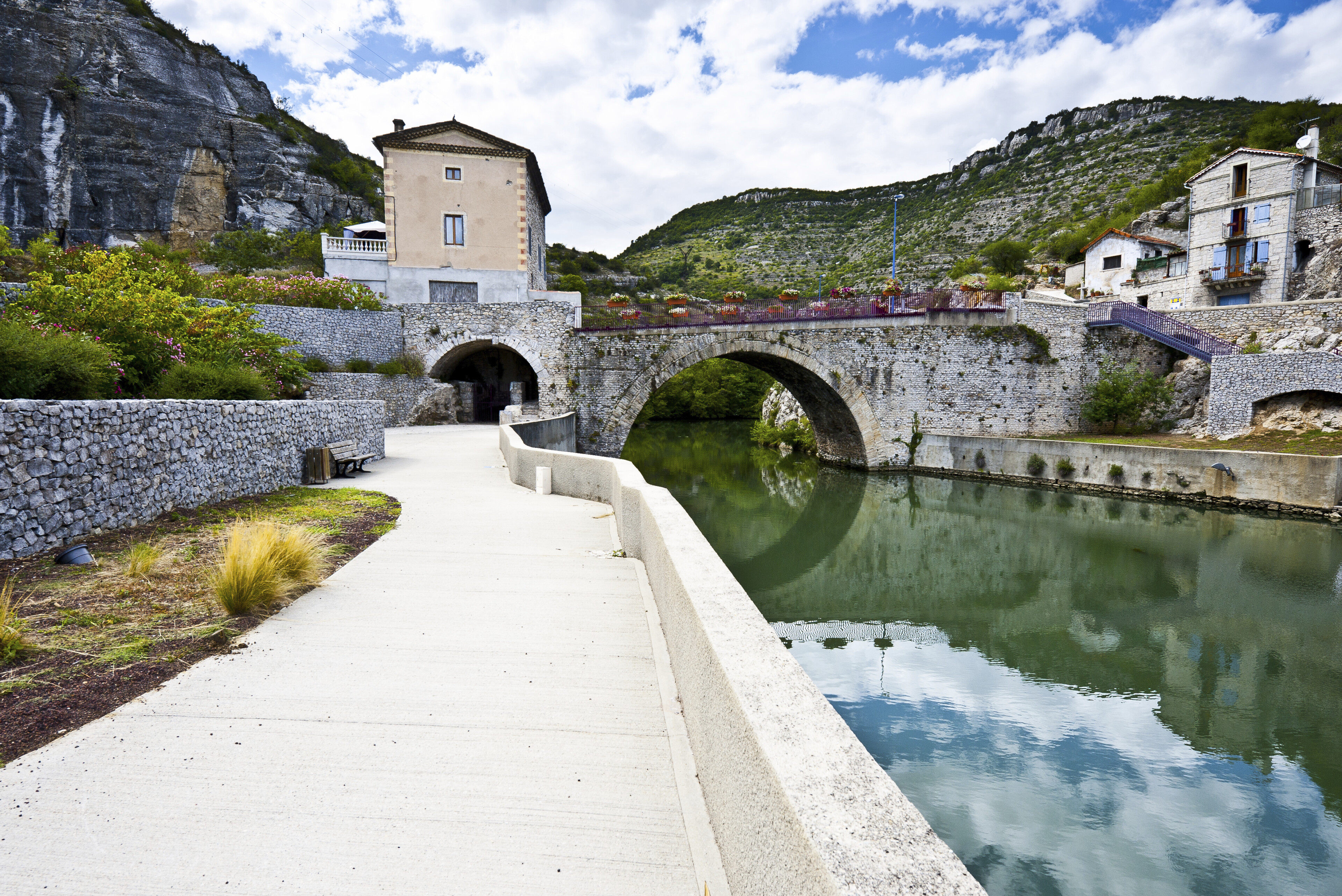 Promenade in Le Pouzin, Frankreich